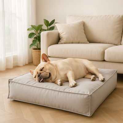 matelas-pour-chien-gris