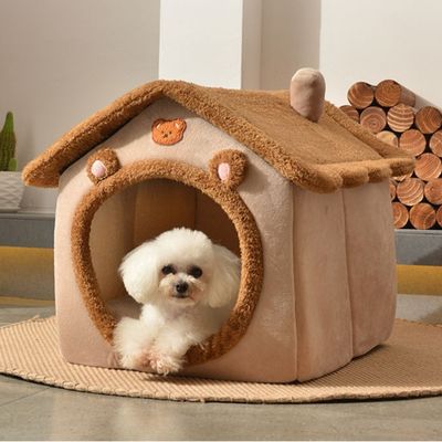 niche pour chien interieur brune